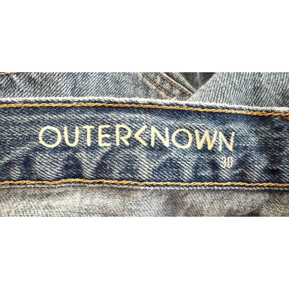 Outerknown Women’s Fillmore Boyfriend Blue Jeans Button Fly Slightly Cropped 30 - Picture 8 of 15